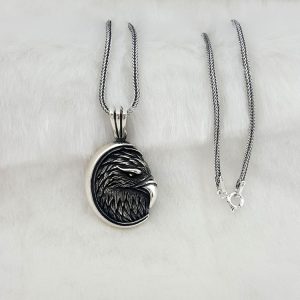 925 Ayar Gümüş Kartal Model Erkek Kolye
