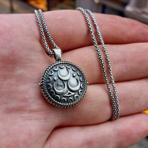 925 Ayar Gümüş Üç Hilal İşlemeli Erkek Muska Erkek Kolye